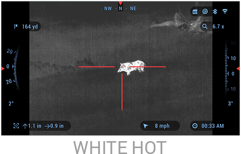 ATN thermal scope white hot image